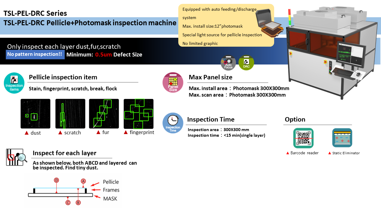 Pellicle 檢查機 TSL-PEL-DRC 電子型錄